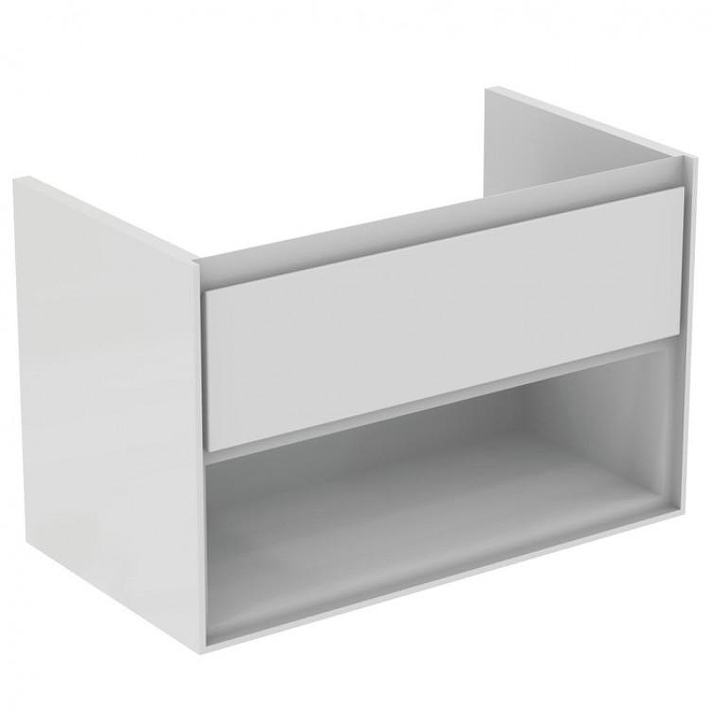 Тумба под раковину Ideal Standard Connect Air 80 E0827B2 подвесная цвет Glossy White + Matt White (Белый глянцевый + Белый матовый)