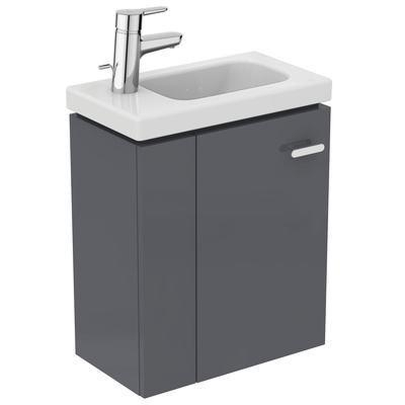 Тумба под раковину Ideal Standard Connect Space 45 L E0370KR подвесная цвет Glossy Grey (Серый глянцевый)