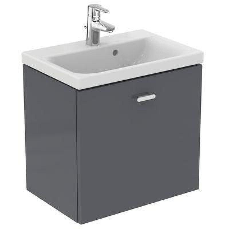 Тумба под раковину Ideal Standard Connect Space 55 E0313KR подвесная цвет Glossy Grey (Серый глянцевый)
