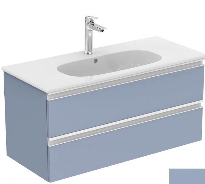 Тумба под раковину Ideal Standard Tesi 100 T0052WI подвесная цвет Matt Avio (Серо-голубой матовый)