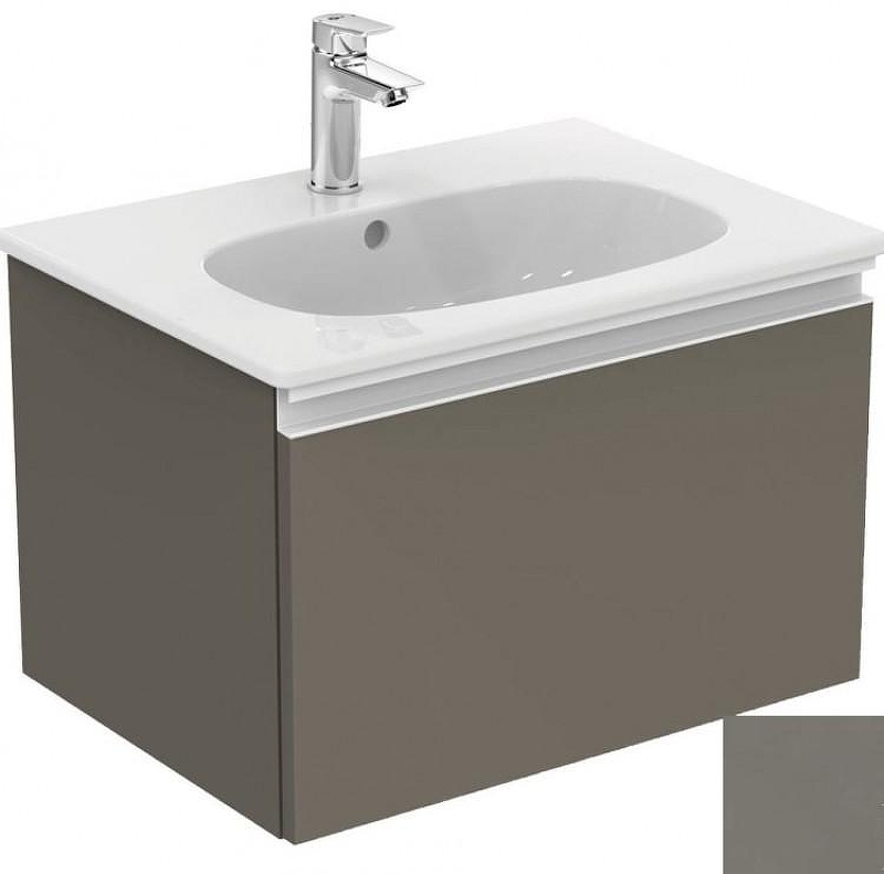 Тумба под раковину Ideal Standard Tesi 60 T0046PU подвесная цвет Matt Dark Taupe (Серо-коричневый темный матовый)
