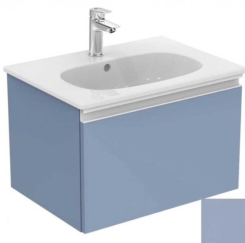 Тумба под раковину Ideal Standard Tesi 60 T0046WI подвесная цвет Matt Avio (Серо-голубой матовый)