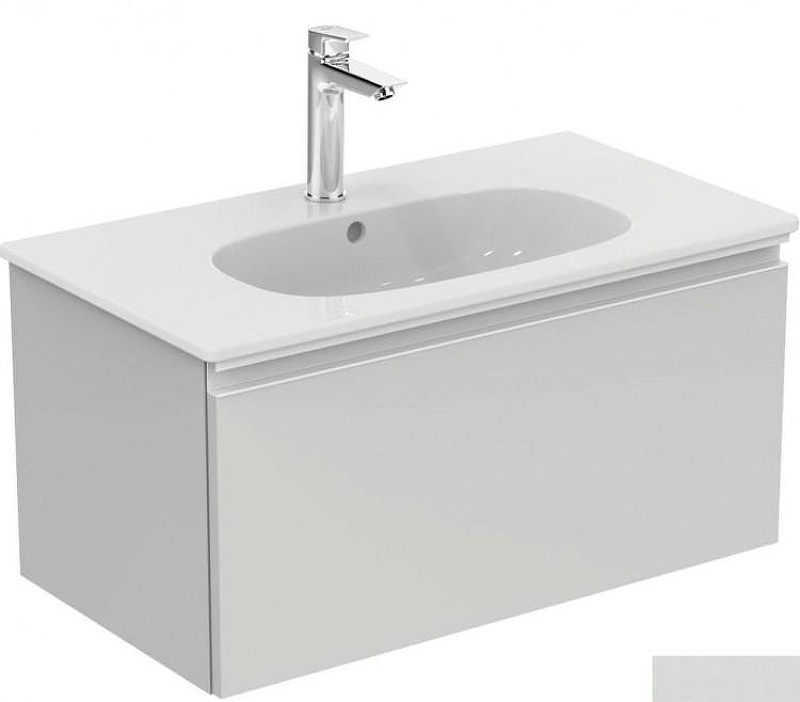 Тумба под раковину Ideal Standard Tesi 80 T0047PH подвесная цвет Gloss Light Grey (Светло-серый глянцевый)