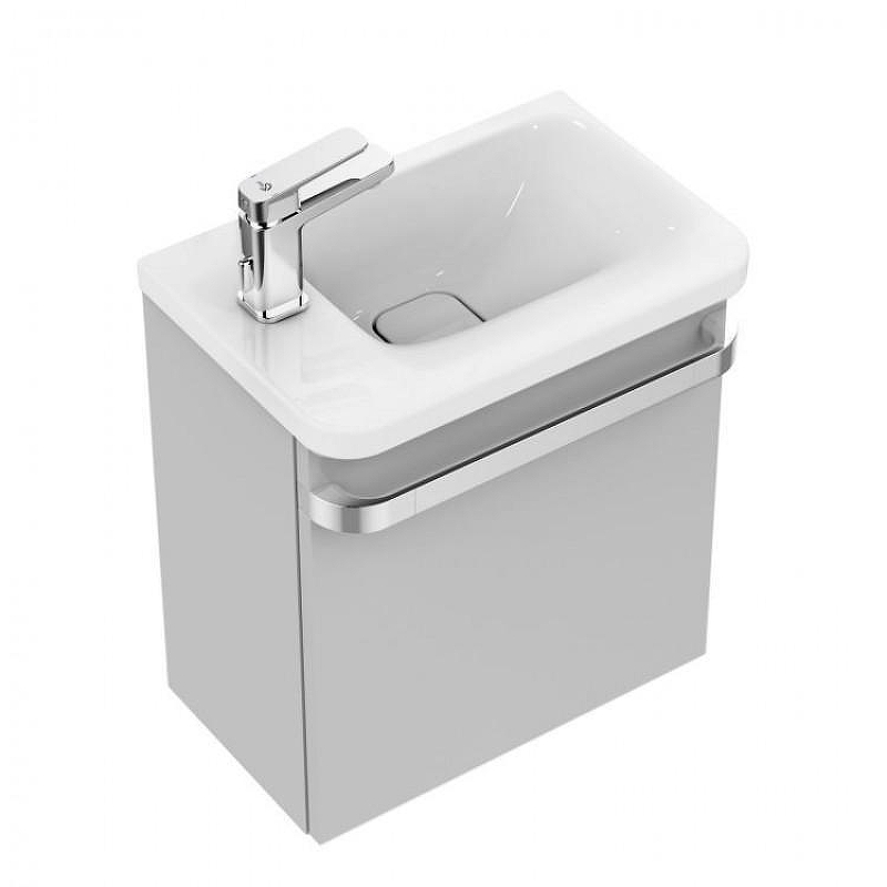 Тумба под раковину Ideal Standard Tonic II 45 L R4318FA подвесная цвет Glossy light grey (Светло-серый глянцевый)