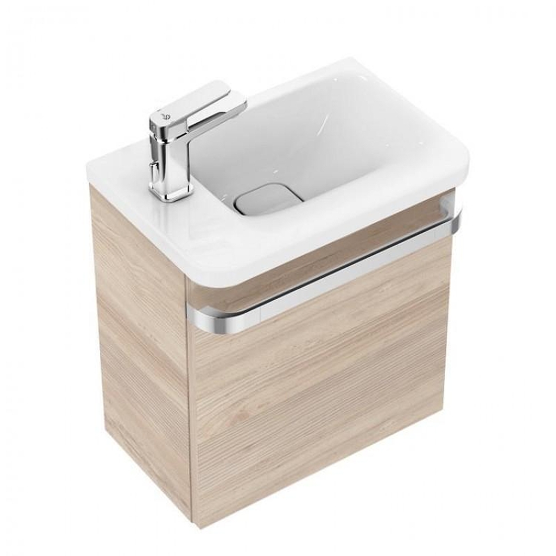 Тумба под раковину Ideal Standard Tonic II 45 L R4318FF подвесная цвет Wood light brown (Светло-коричневое дерево)