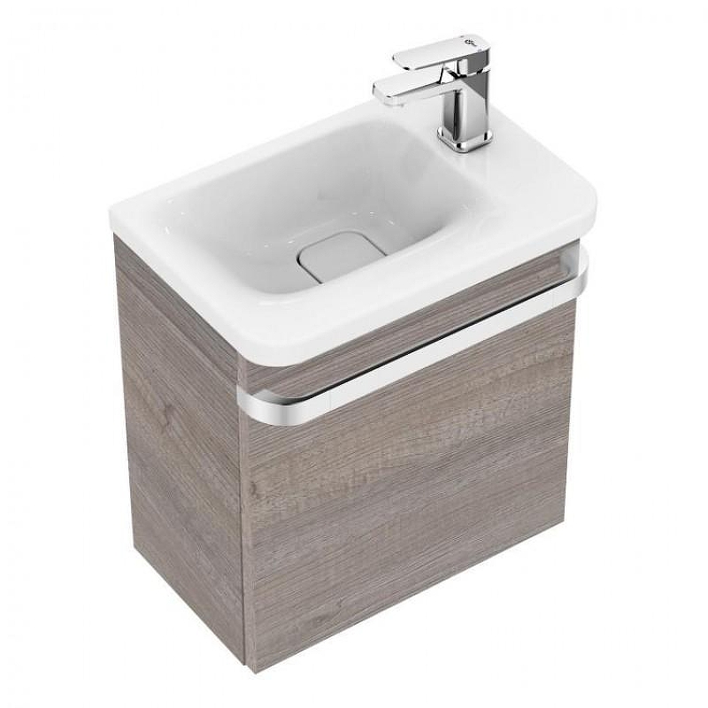 Тумба под раковину Ideal Standard Tonic II 45 R R4306FE подвесная цвет Wood light grey (Светло-серое дерево)