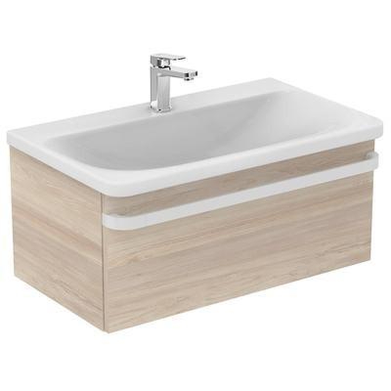 Тумба под раковину Ideal Standard Tonic II 80 R4303FF подвесная цвет Wood light brown (Светло-коричневое дерево)