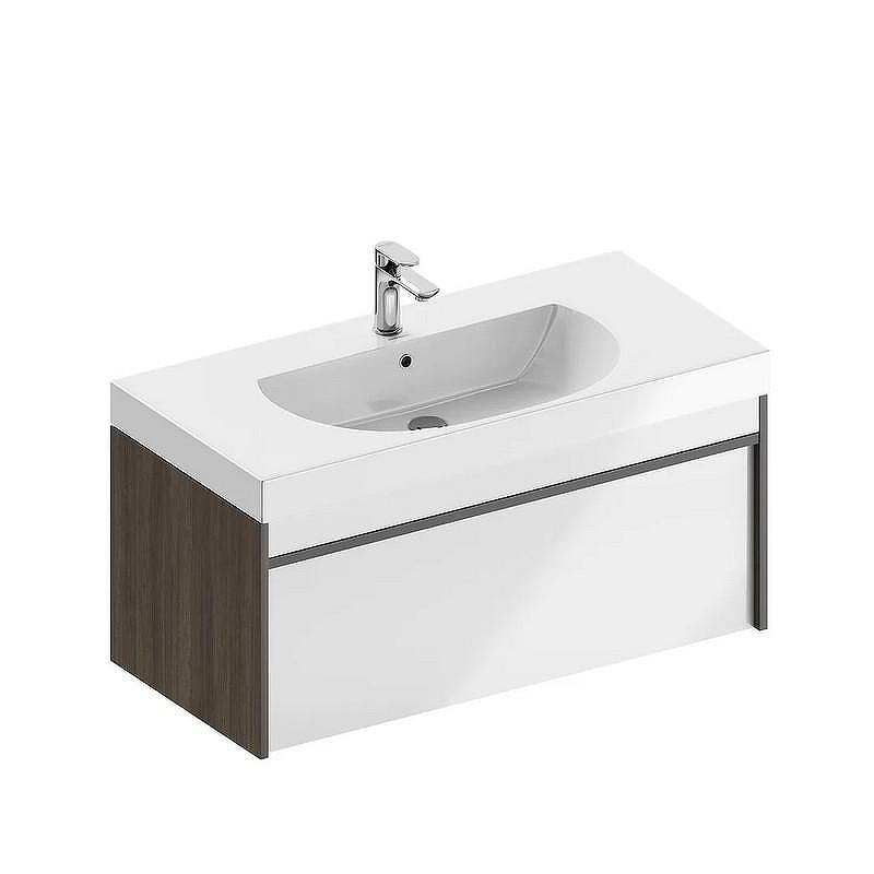 Тумба под раковину Kerama Marazzi Modula 100 MOD.100.1+1\AR подвесная цвет Арабика Белый
