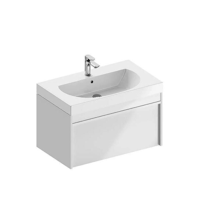 Тумба под раковину Kerama Marazzi Modula 80 MOD.80.1+1\WHT подвесная цвет Белый глянцевый