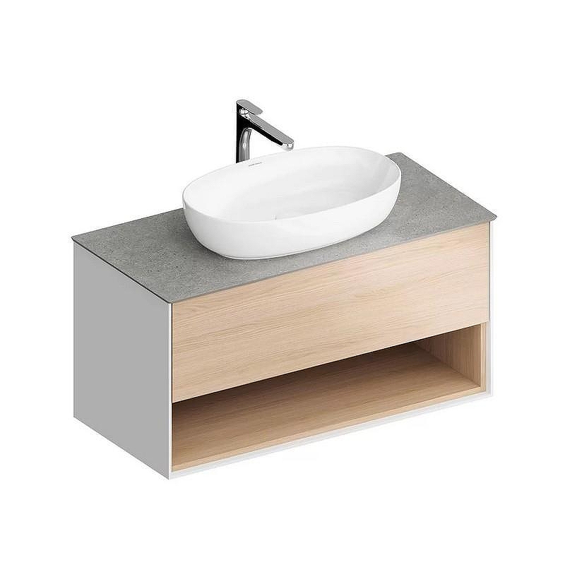 Тумба под раковину Kerama Marazzi Plaza Modern 100 PLB.M.100.1\OAK.V подвесная цвет Дуб Виченца
