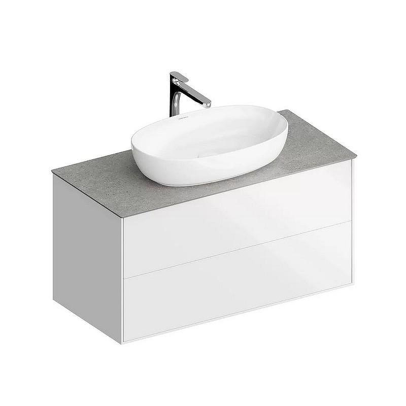 Тумба под раковину Kerama Marazzi Plaza Modern 100 PLB.M.100.2\WHT.V подвесная цвет Белый