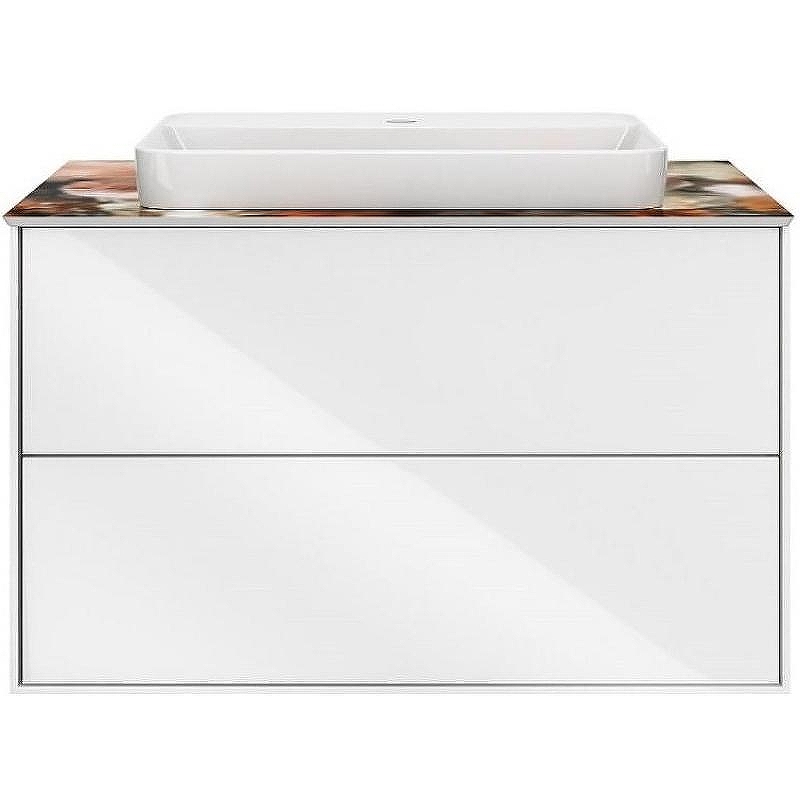 Тумба под раковину Kerama Marazzi Plaza Modern 80 PLB.M.80.2\WHT подвесная Белая глянцевая
