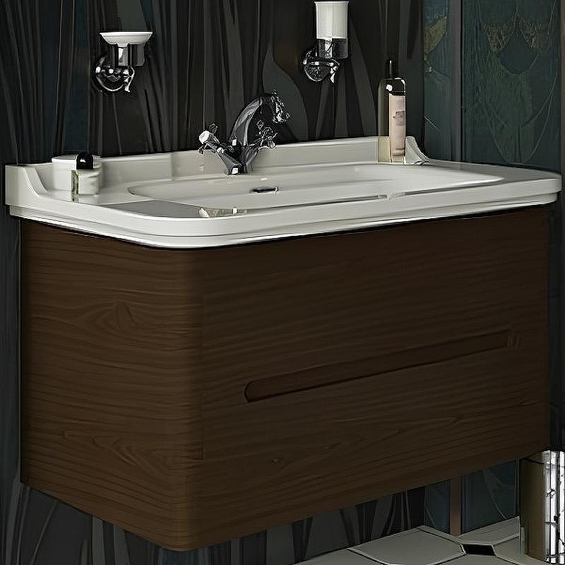 Тумба под раковину Kerasan Waldorf 94 925546 подвесная Noce