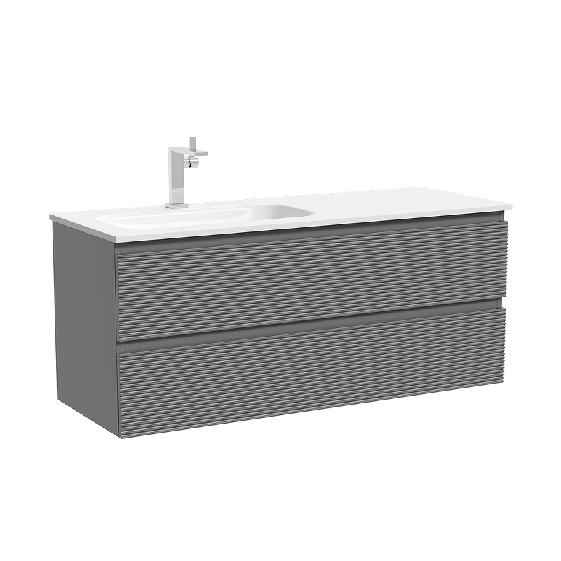 Тумба под раковину Sancos Folk 120 L FL120LES подвесная цвет Ergraut soft