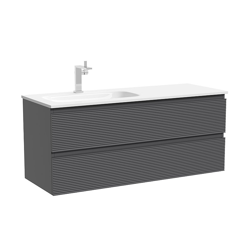 Тумба под раковину Sancos Folk 120 L FL120LGS подвесная цвет Grey soft