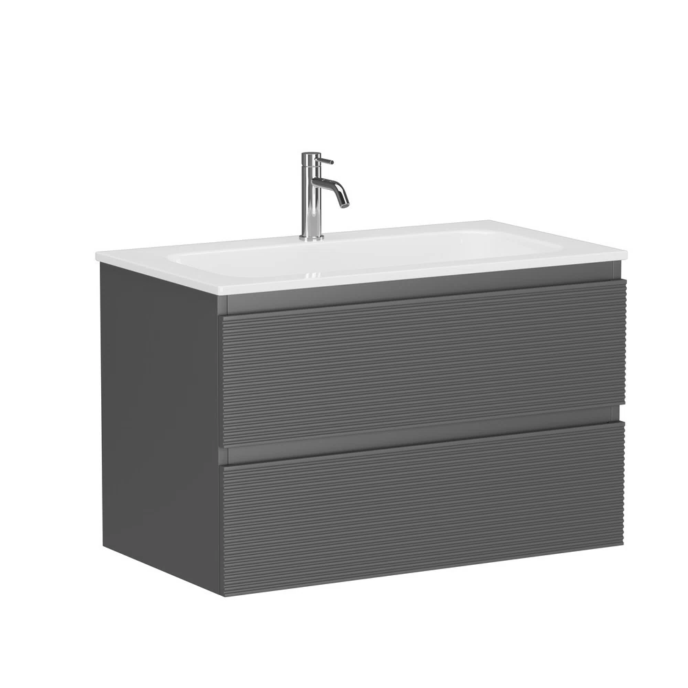 Тумба под раковину Sancos Folk 80 см подвесная grey soft (FL80GS)