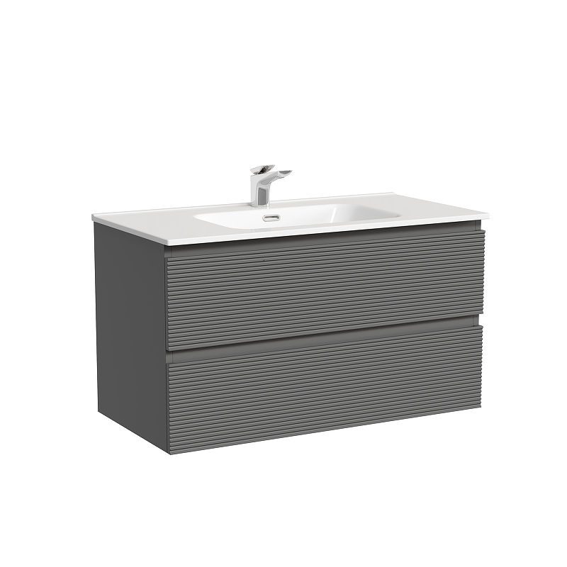 Тумба под раковину Sancos Folk 90 FL90GS подвесная Grey soft