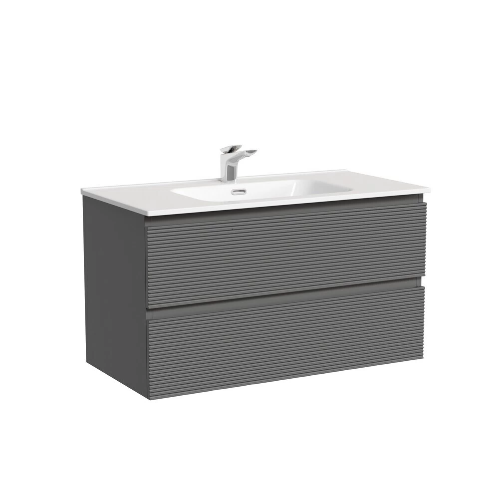Тумба под раковину Sancos Folk 90 см подвесная grey soft (FL90GS)