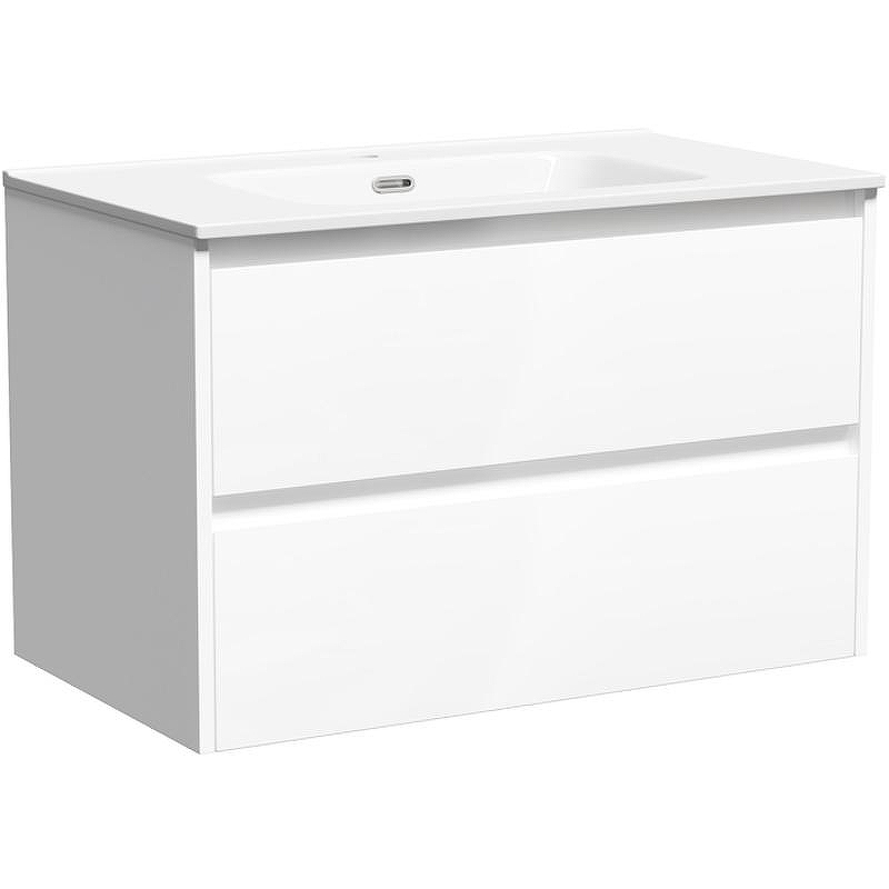 Тумба под раковину Sancos Libra 80 LB80W подвесная Белый глянец