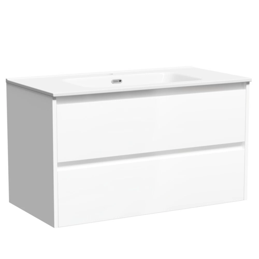 Тумба под раковину Sancos Libra 90 см подвесная белая (LB90W)