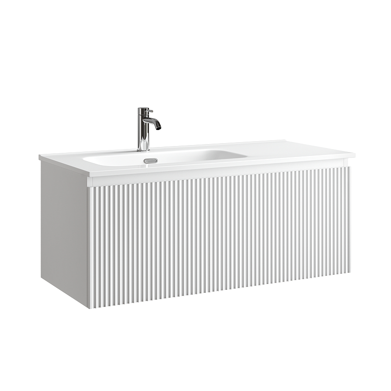 Тумба под раковину Sancos Snob R 1.0 100 L SNR1.0100LW подвесная цвет Bianco