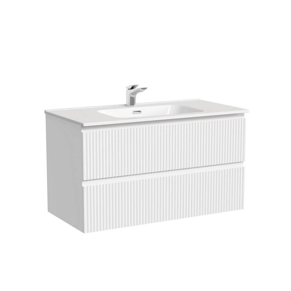 Тумба под раковину Sancos Snob R 90 см подвесная bianco (SNR90W)