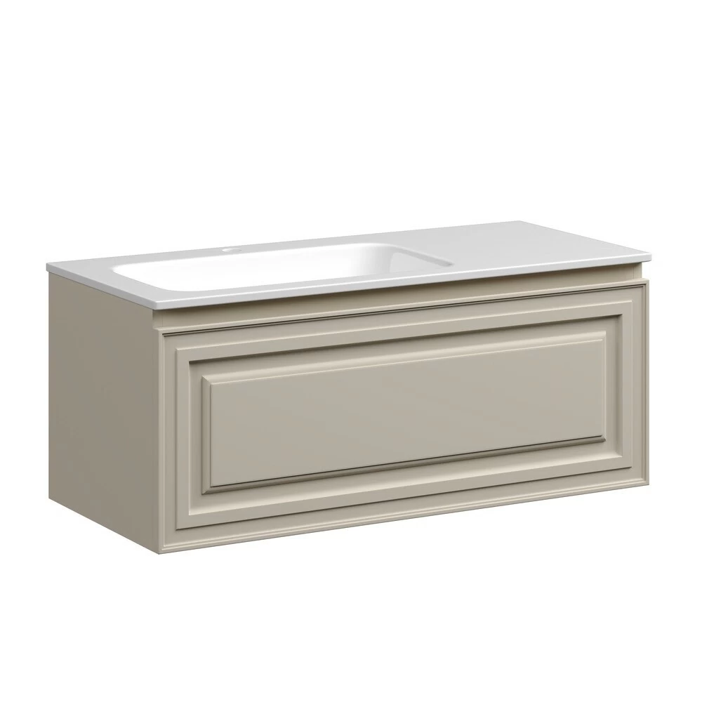 Тумба под раковину Sancos Very 100 см подвесная левая beige soft (VR100LCE)
