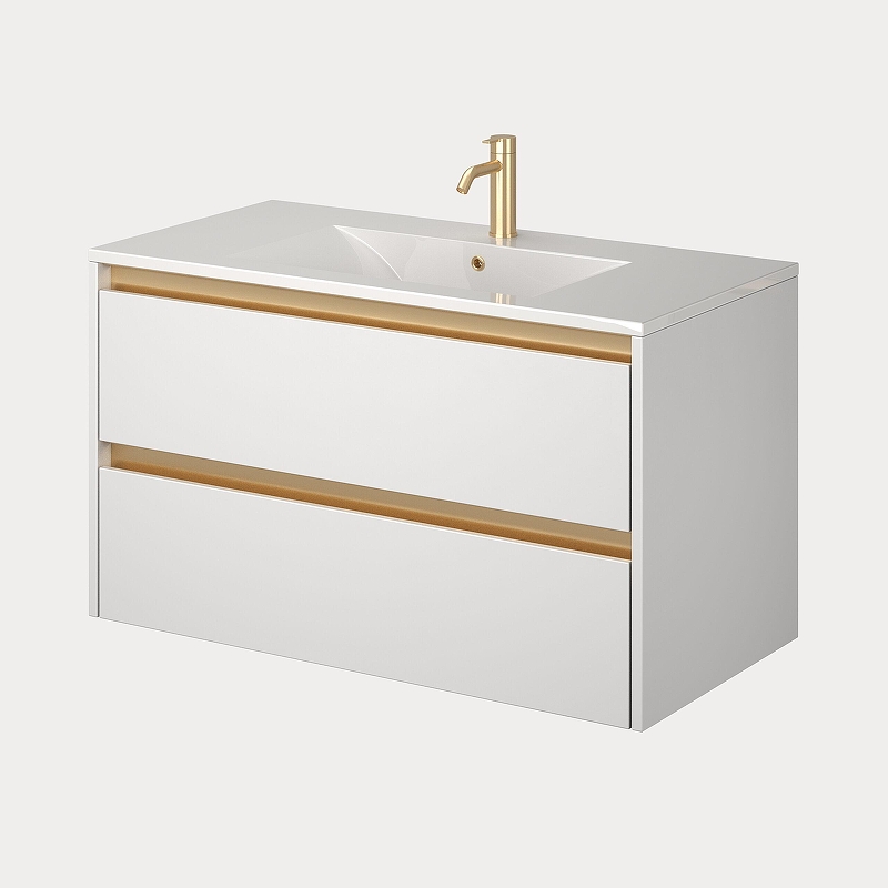 Тумба под раковину SanVit Люксор 80 kluxor2080 подвесная цвет Белый матовый