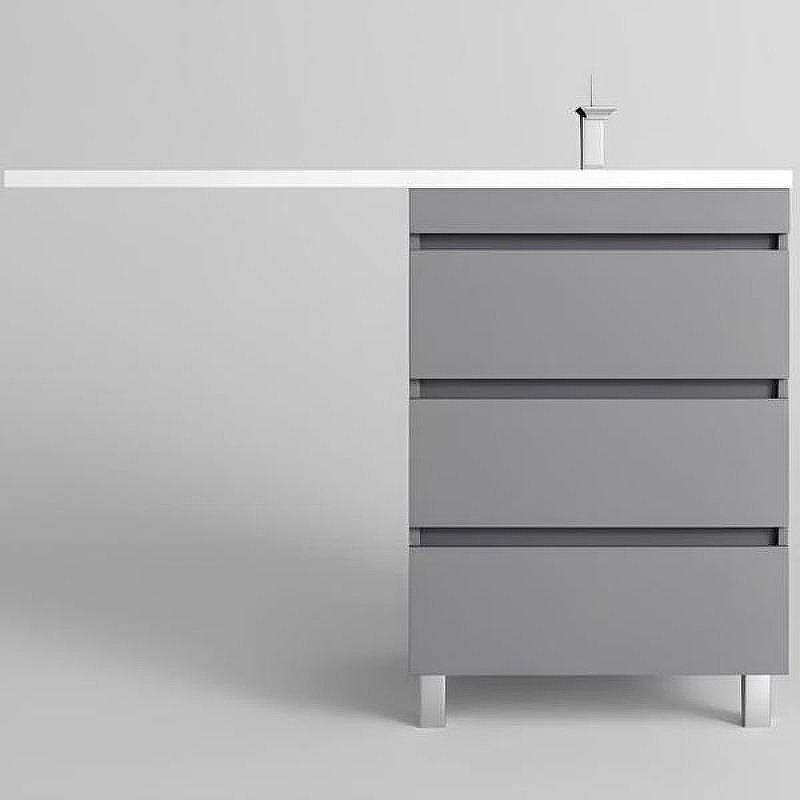 Тумба под раковину Style Line Даллас Леон 120 Люкс Plus СС-00002449 Серая