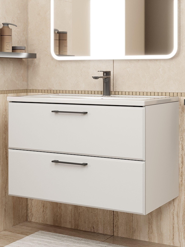 Тумба под раковину Uperwood Foster New 80 TFosterNEW80w подвесная цвет Белый матовый
