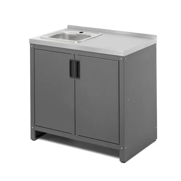 Тумба с мойкой Gratar Patio Т850М нержавеющая сталь 54x85.5x86.4 см