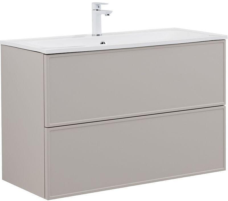 Тумба с раковиной Aquanet Арт 100 345814 подвесная цвет Бежевый