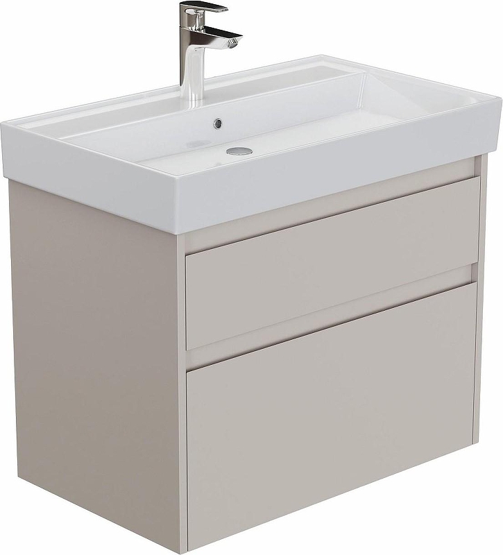 Тумба с раковиной Aquanet Nova Lite 2.0 60 348187 подвесная цвет Бежевый