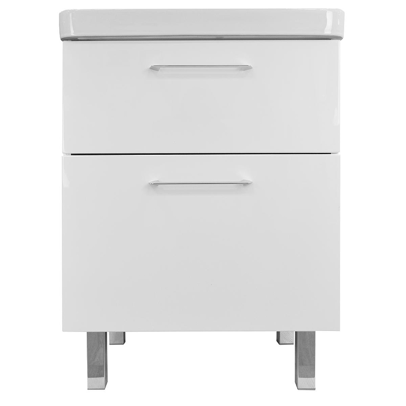 Тумба с раковиной Azario Ника 60 CS00082788 цвет Белый глянцевый