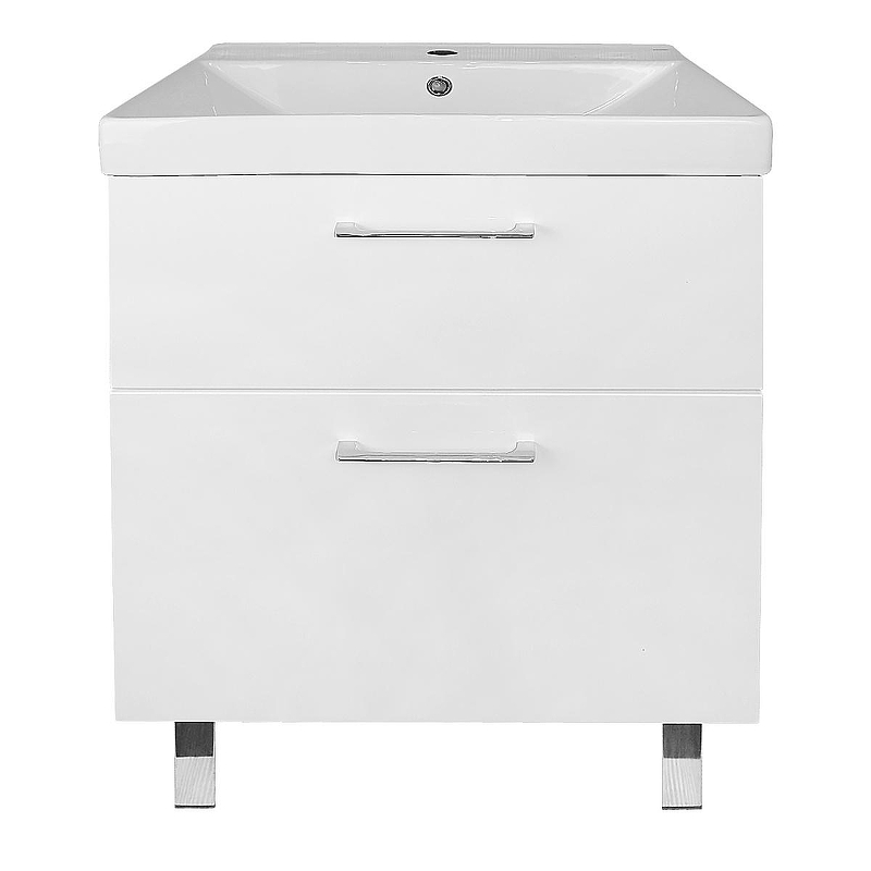Тумба с раковиной Azario Ника 60 CS00091368 цвет Белый глянцевый
