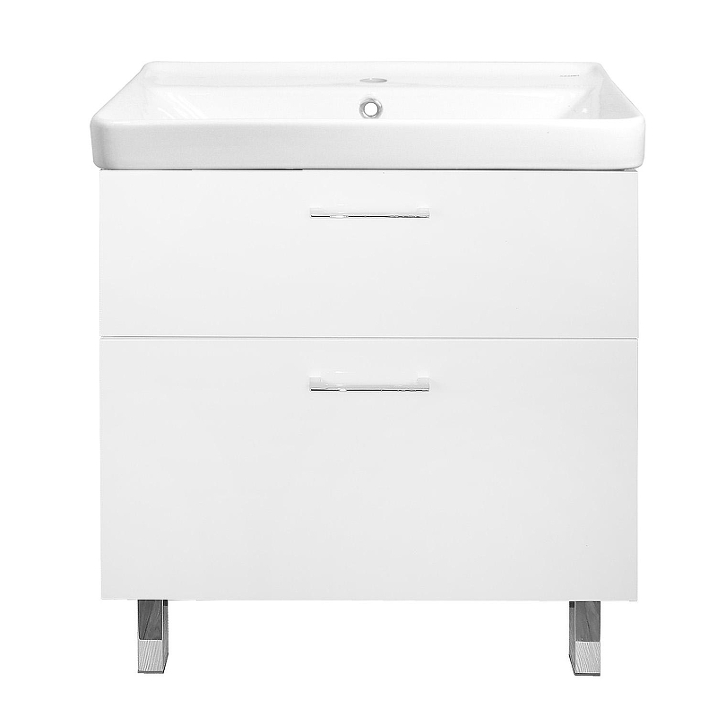 Тумба с раковиной Azario Ника 70 CS00089990 цвет Белый глянцевый