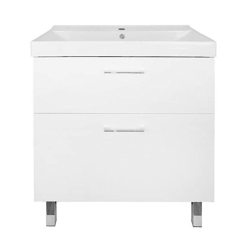 Тумба с раковиной Azario Ника 70 CS00094407 цвет Белый глянцевый