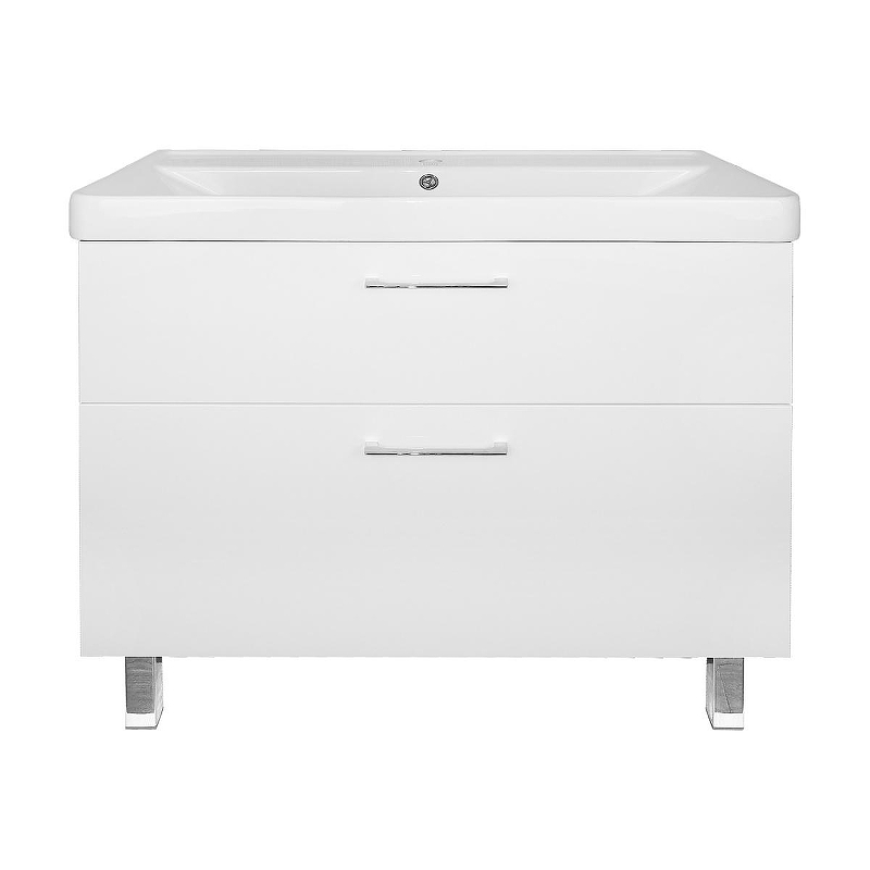Тумба с раковиной Azario Ника 90 CS00089956 цвет Белый глянцевый