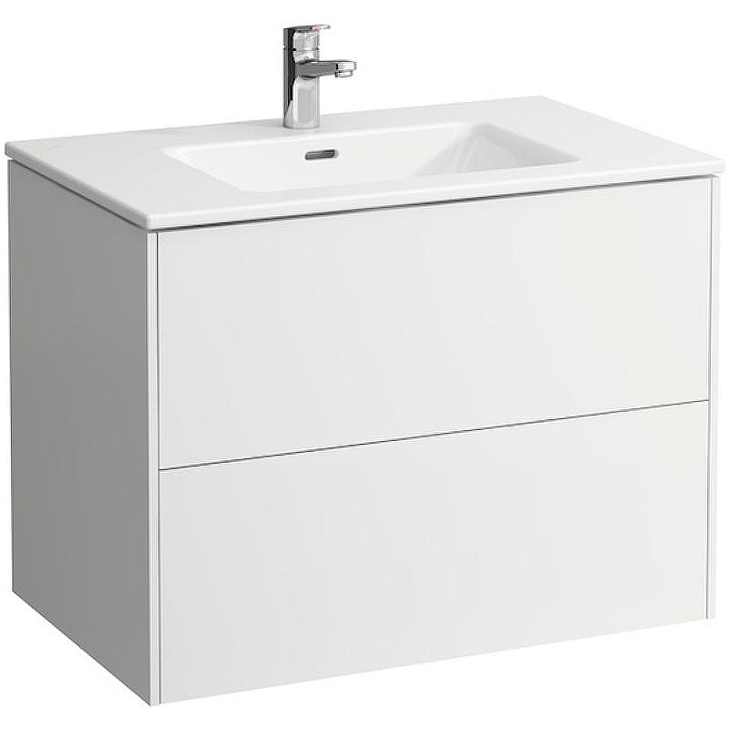 Тумба с раковиной Laufen Pro S 80 8.6496.1.261.104.1 подвесная Белая глянцевая