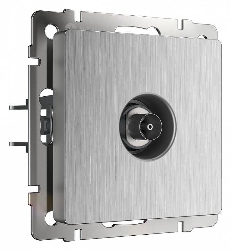 ТВ-розетка без рамки Werkel cеребряный рифленый W1183009 цвет Серебро