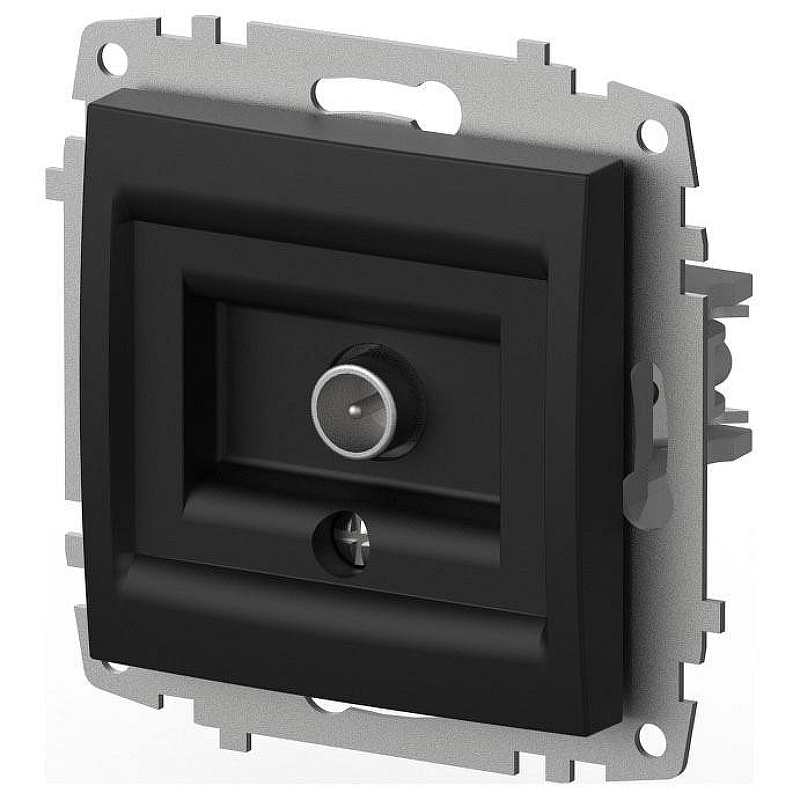 ТВ-розетка оконечная без рамки Elbi Eleсtriс Zena Vega 609-014800-273 цвет Черный