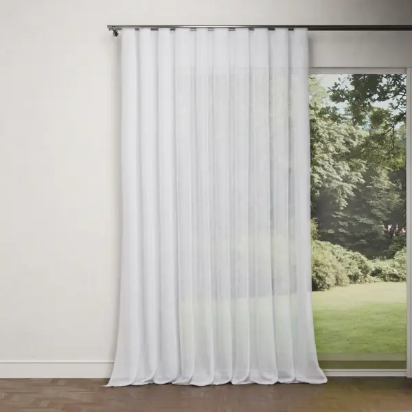 Тюль на ленте Inspire Polyone 500x280 см цвет белый White 0