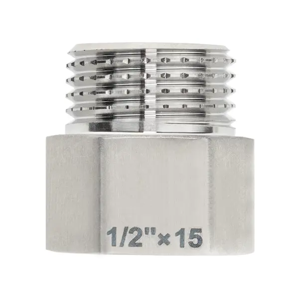 Удлинитель 1/2"x15 мм НР-ВР нержавеющая сталь