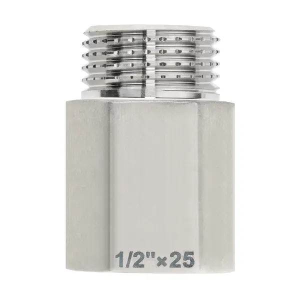 Удлинитель 1/2"x25 мм НР-ВР нержавеющая сталь