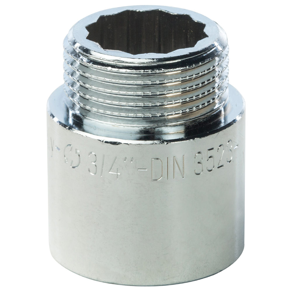 Удлинитель Stout 25 мм 3/4 ВР(г) х 3/4 НР(ш) хром латунный (SFT-0002-003425)