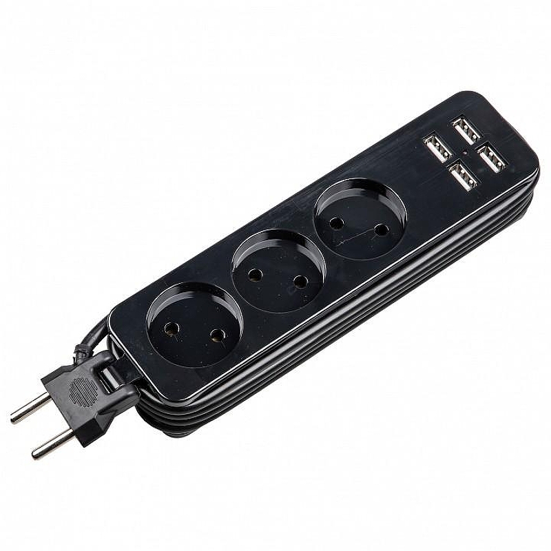 Удлинитель Uniel Travel UL-00011137 цвет Черный