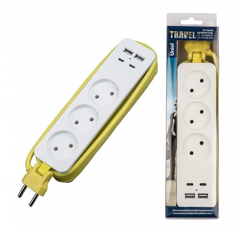 Удлинитель Uniel Travel UL-00011138 цвет Белый