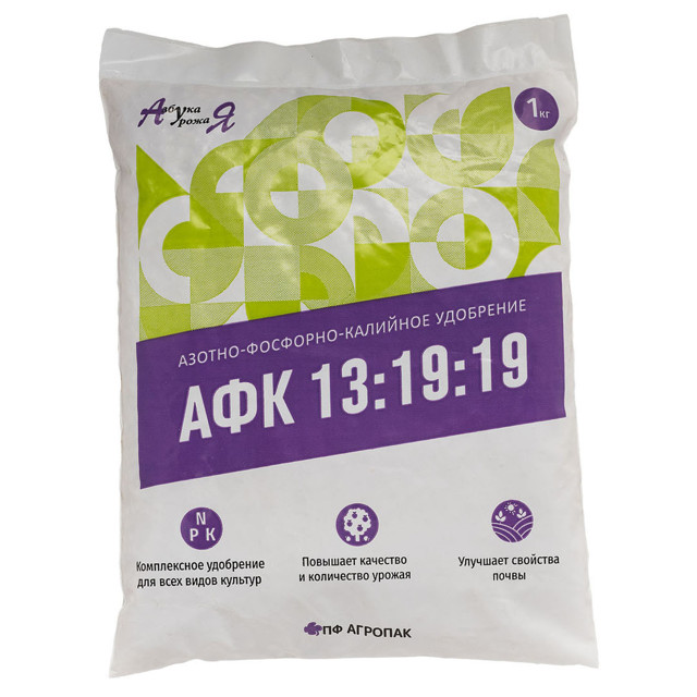 удобрение Азбука Урожая азотно-фосфорно-калийное 13:19:19 1кг