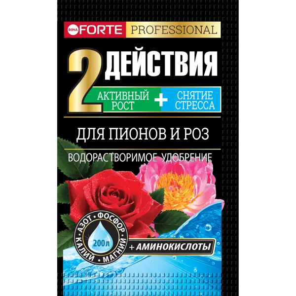 Удобрение Bona Forte для роз и пионов 0.1 кг