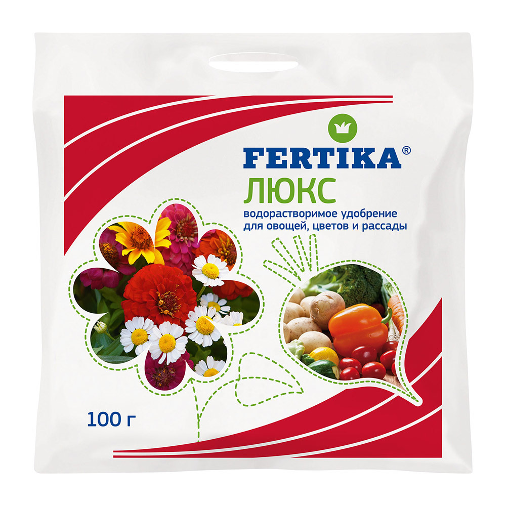 Удобрение минеральное сухое универсальное гранулированное Люкс Fertika 100 г